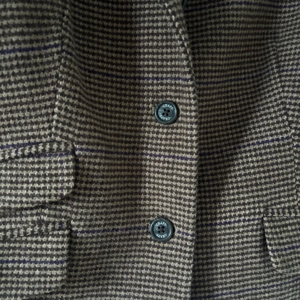 NWT Women’s Chaps Tan Houndstooth Blazer size 14 - Picture 3 of 9